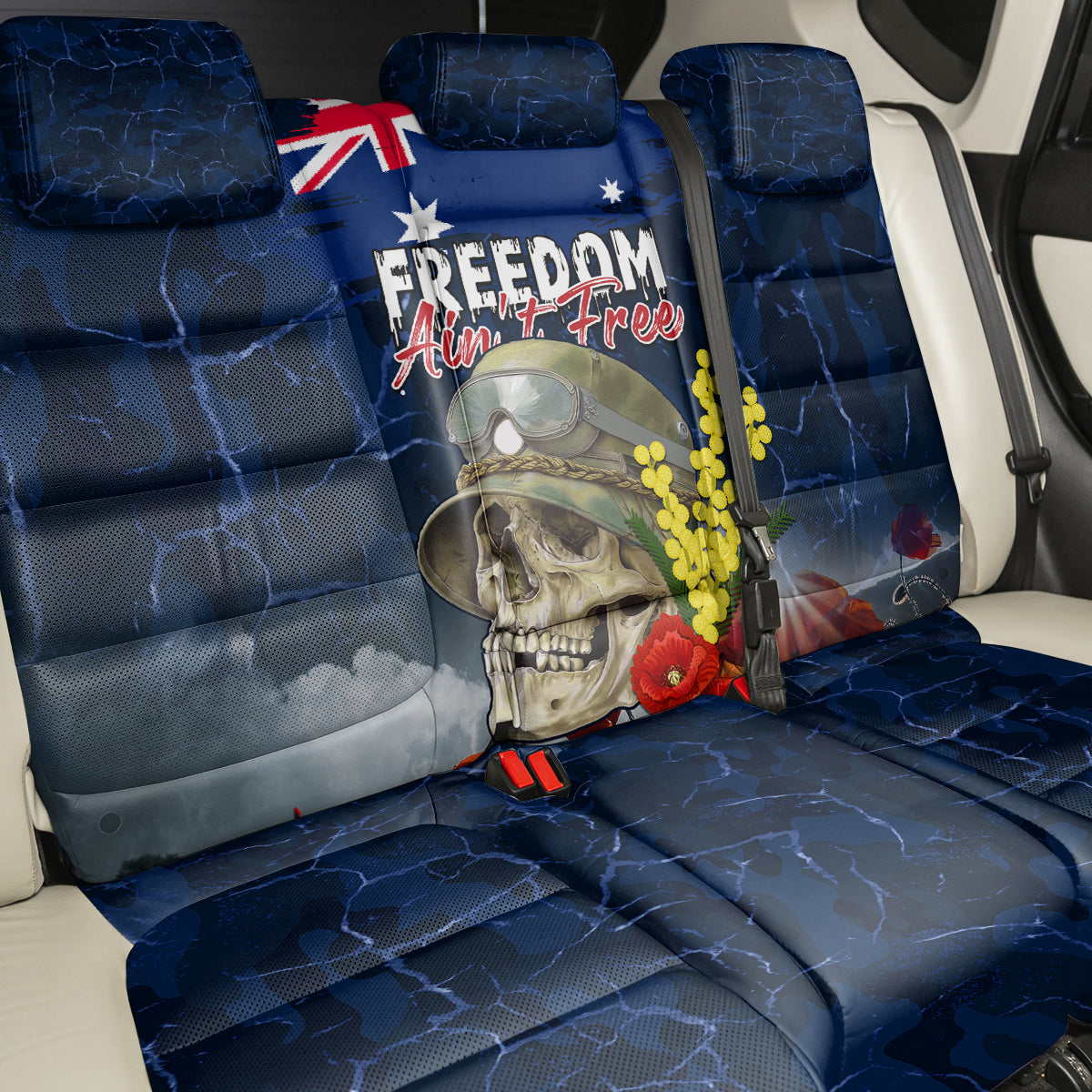 Australia ANZAC Day Back Car Seat Cover Freedom Ain't Free LT05