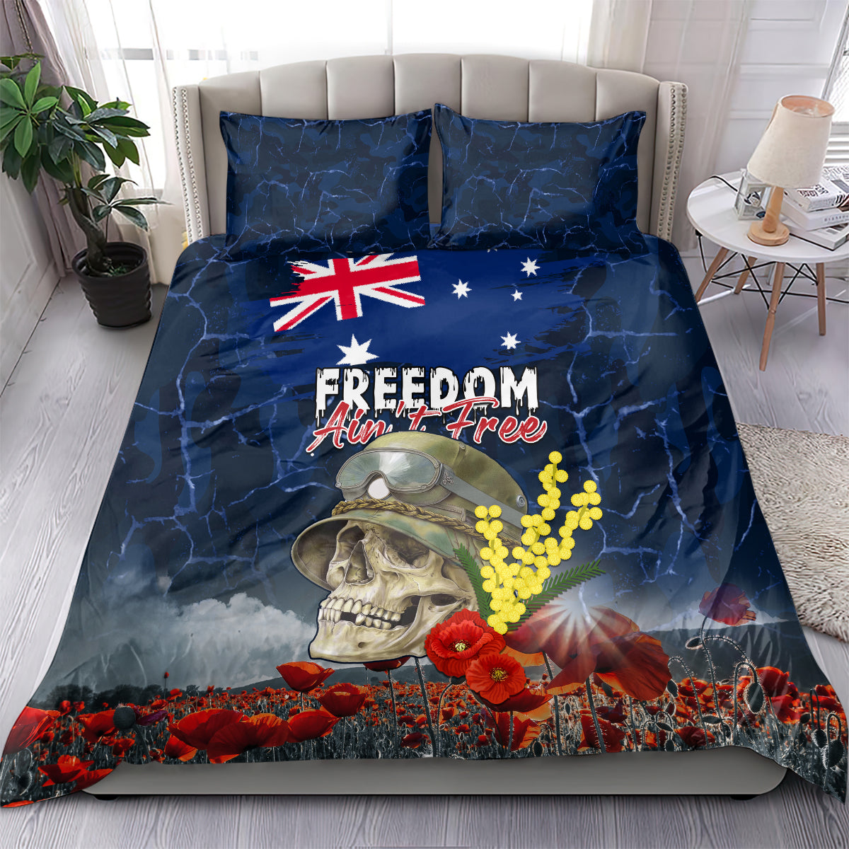 Australia ANZAC Day Bedding Set Freedom Ain't Free LT05 - Vibe Hoodie Shop