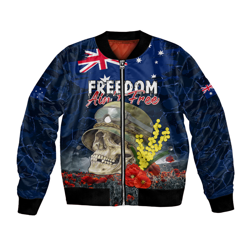 Australia ANZAC Day Bomber Jacket Freedom Ain't Free LT05 - Vibe Hoodie Shop
