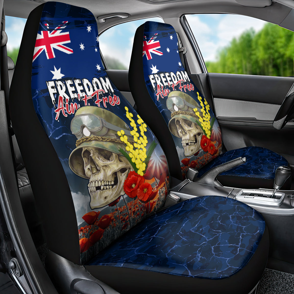 Australia ANZAC Day Car Seat Cover Freedom Ain't Free LT05 - Vibe Hoodie Shop