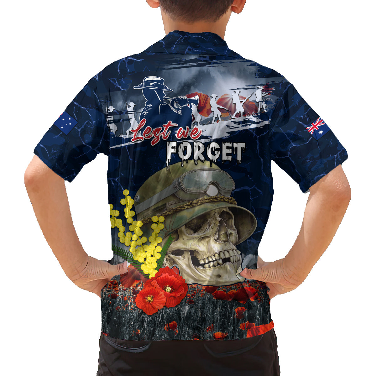 Australia ANZAC Day Family Matching Summer Maxi Dress and Hawaiian Shirt Freedom Ain't Free