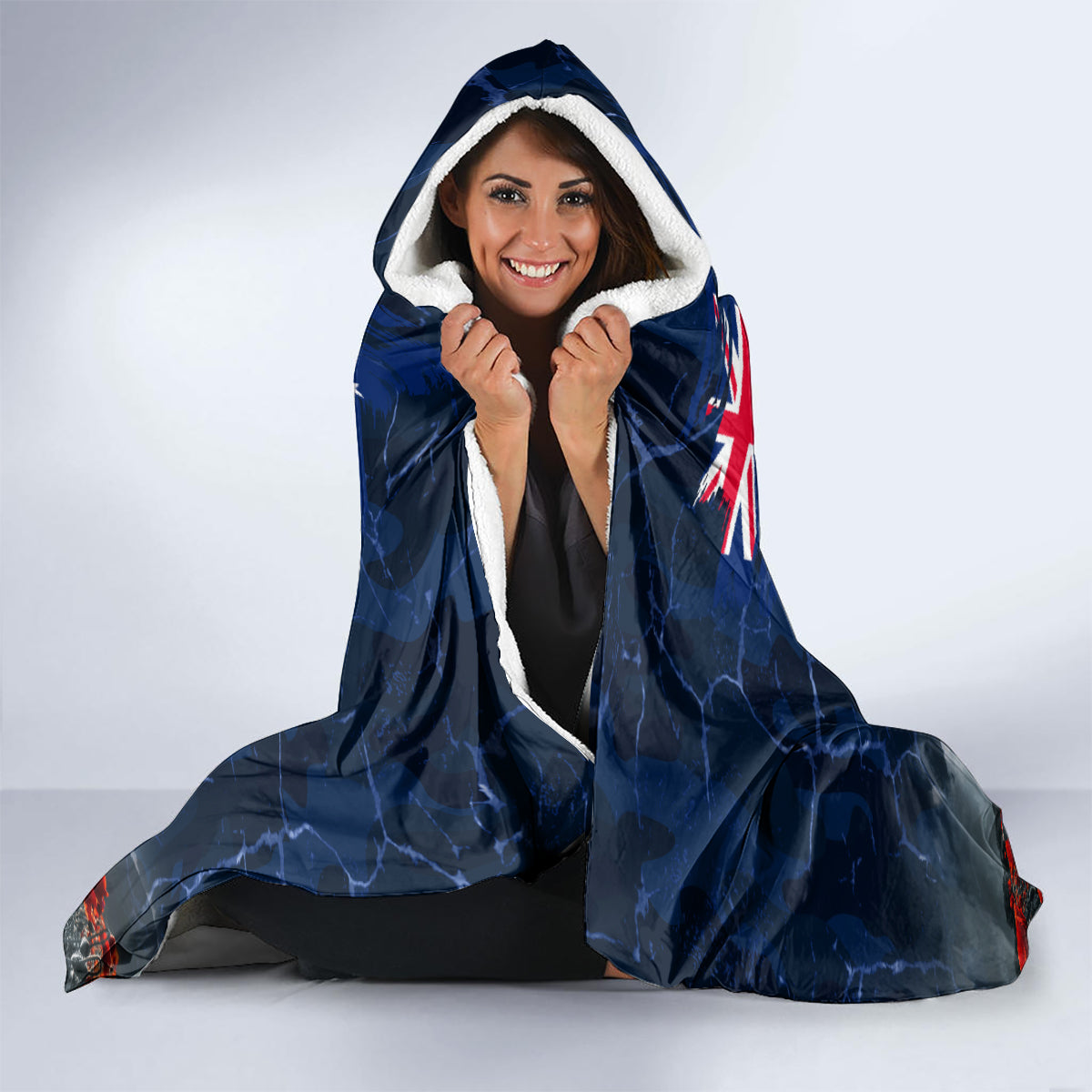 Australia ANZAC Day Hooded Blanket Freedom Ain't Free