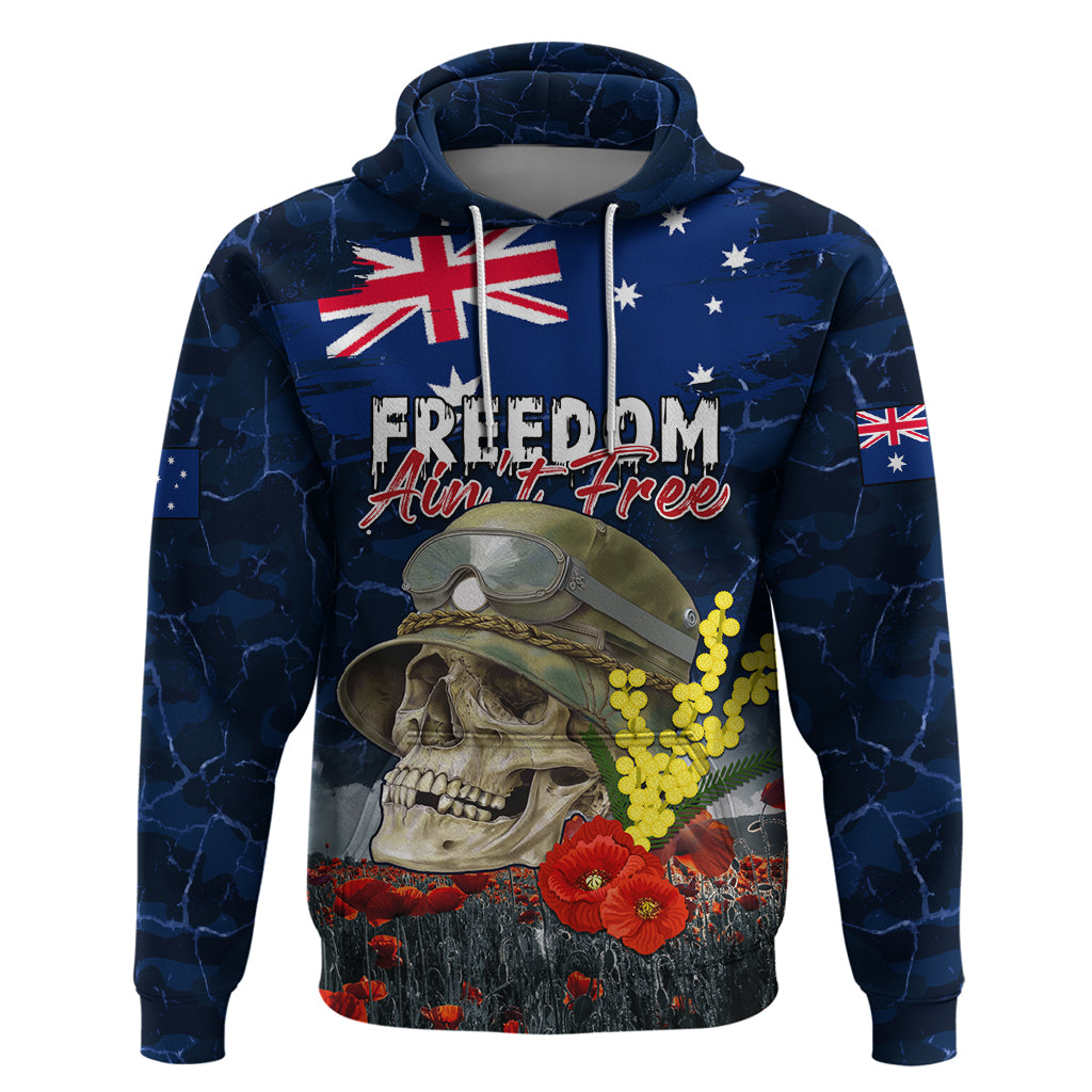 Australia ANZAC Day Hoodie Freedom Ain't Free LT05 - Vibe Hoodie Shop