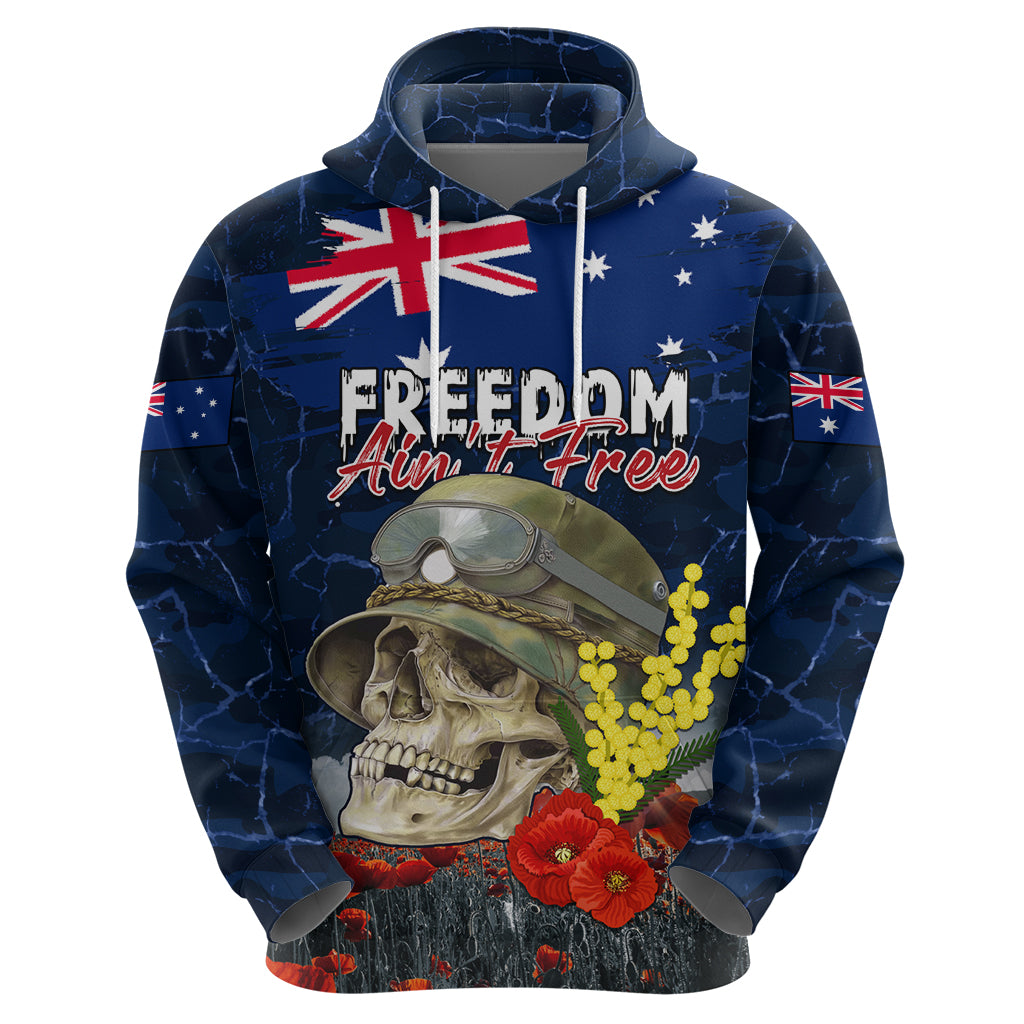 Australia ANZAC Day Hoodie Freedom Ain't Free LT05 - Vibe Hoodie Shop