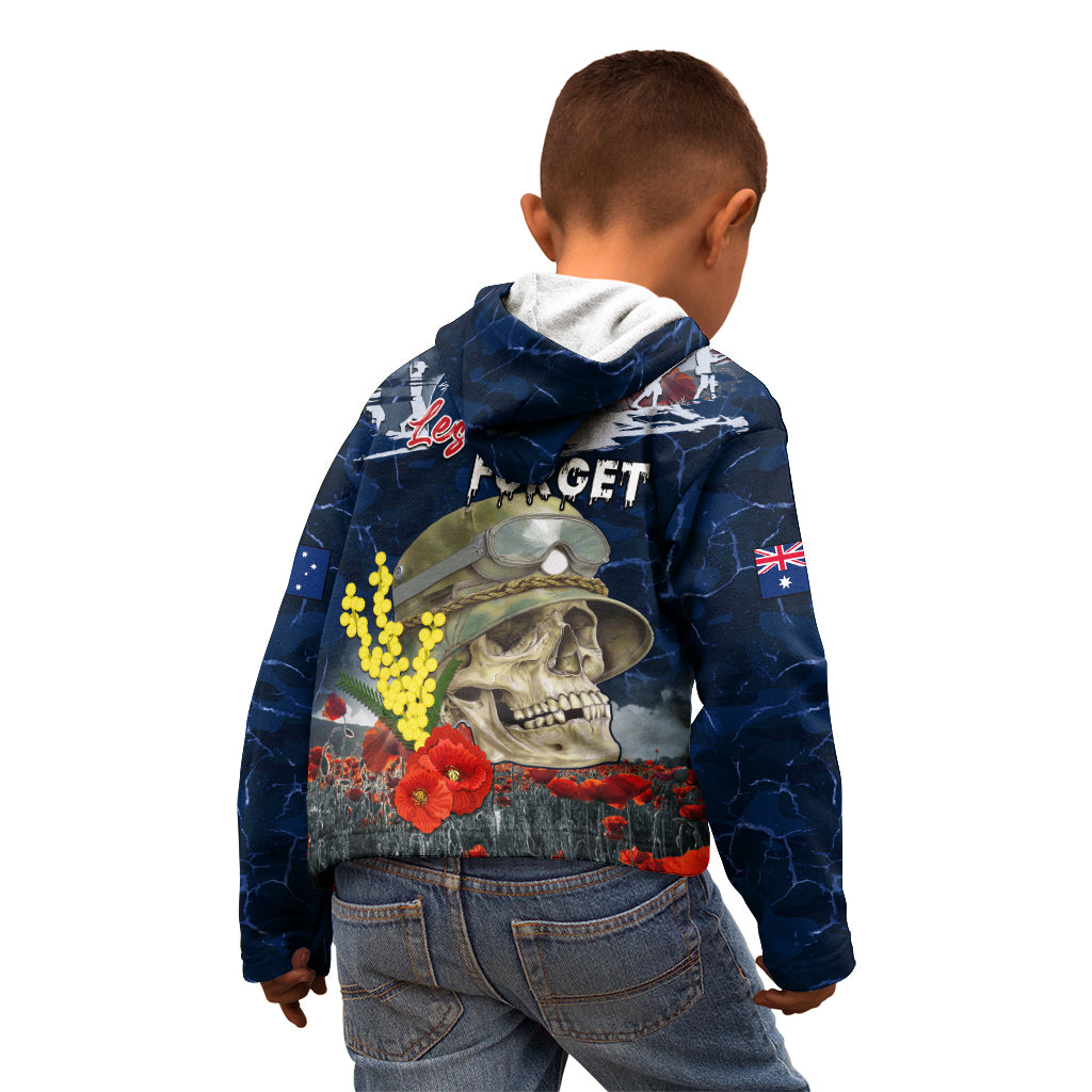 Australia ANZAC Day Kid Hoodie Freedom Ain't Free LT05 - Vibe Hoodie Shop