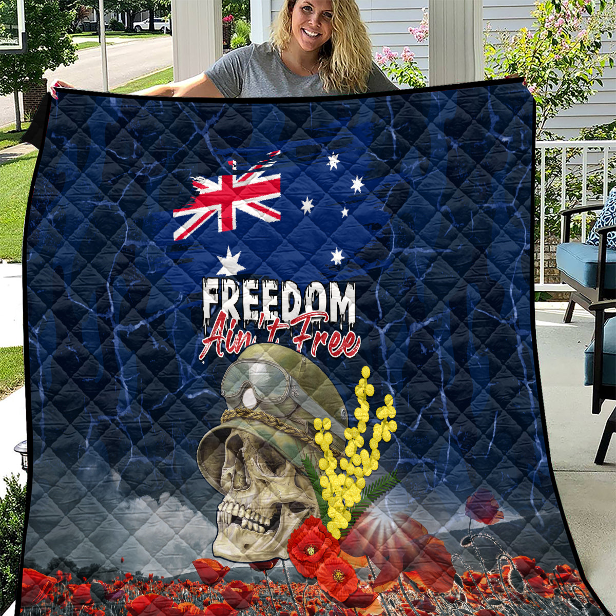 Australia ANZAC Day Quilt Freedom Ain't Free LT05 - Vibe Hoodie Shop