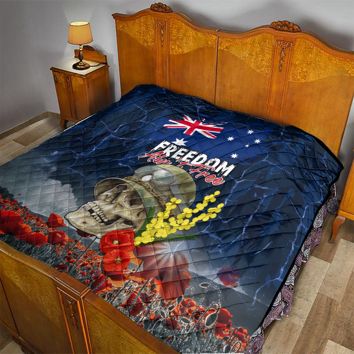 Australia ANZAC Day Quilt Freedom Ain't Free LT05 - Vibe Hoodie Shop