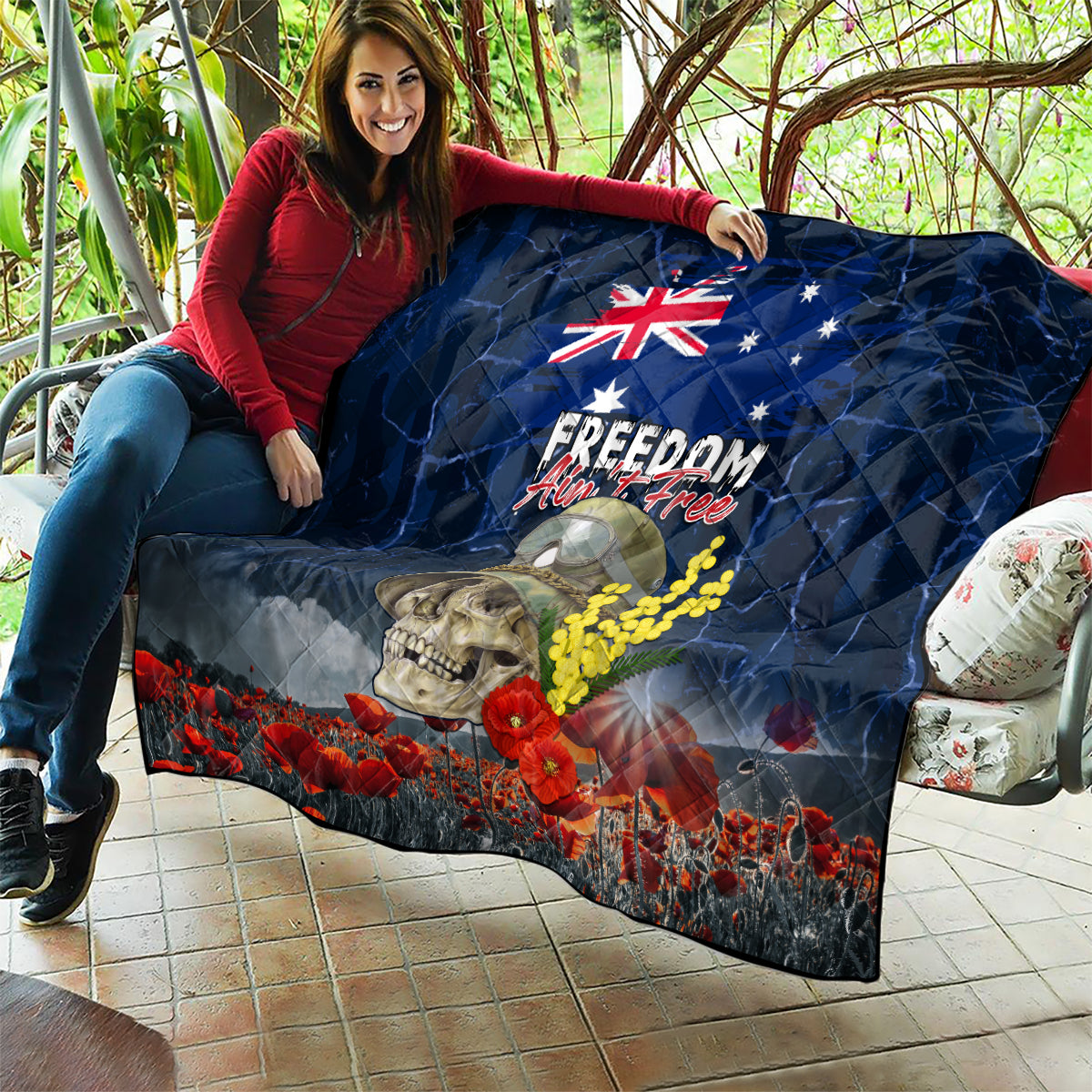 Australia ANZAC Day Quilt Freedom Ain't Free LT05 - Vibe Hoodie Shop