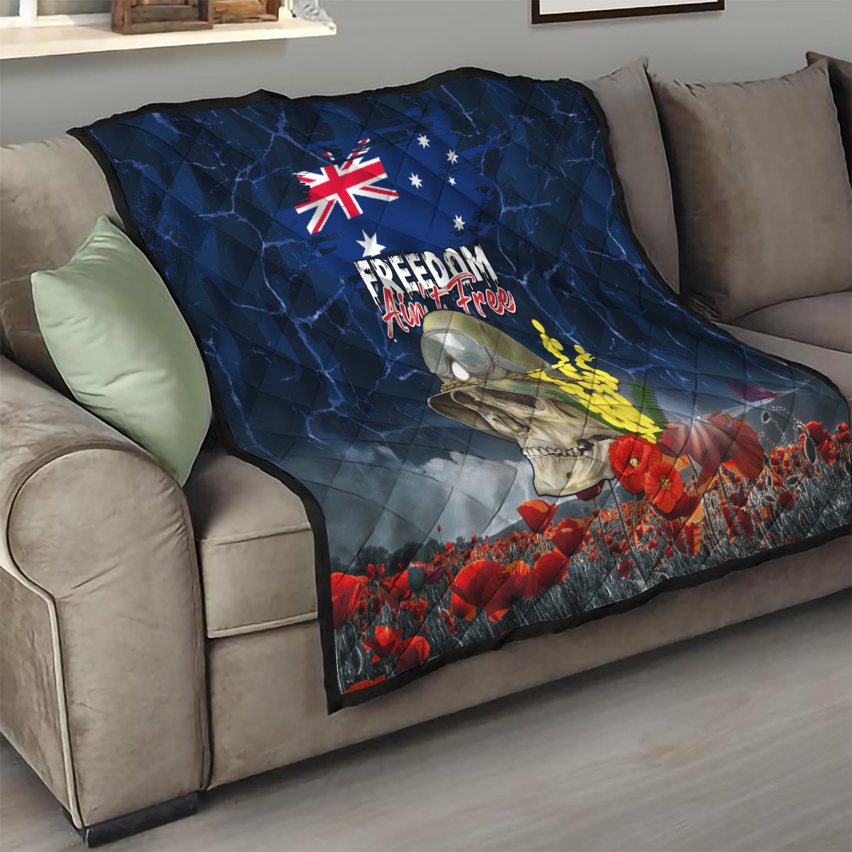Australia ANZAC Day Quilt Freedom Ain't Free LT05 - Vibe Hoodie Shop