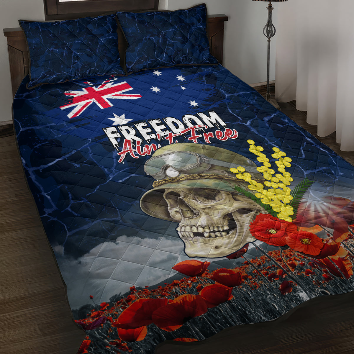 Australia ANZAC Day Quilt Bed Set Freedom Ain't Free LT05 - Vibe Hoodie Shop