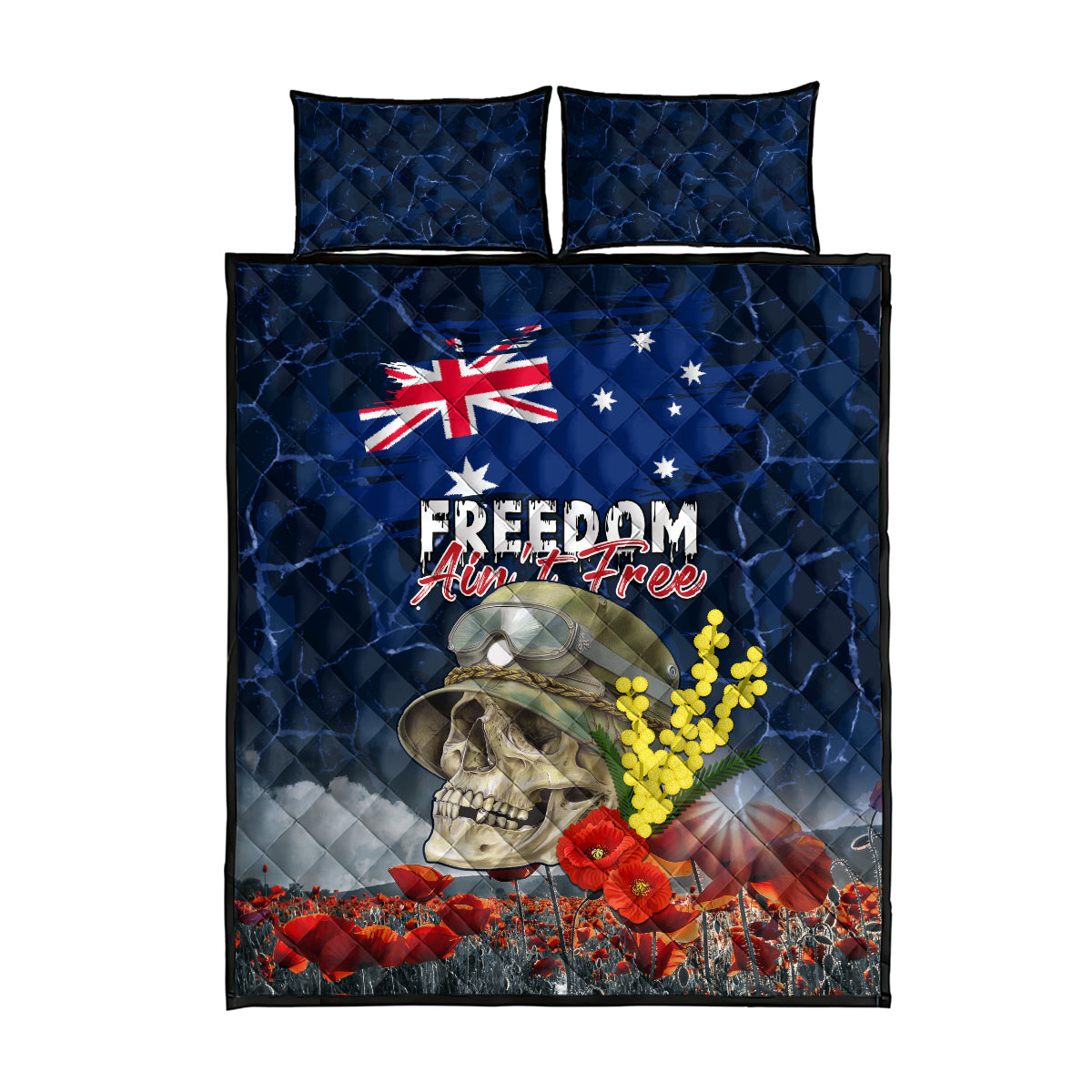 Australia ANZAC Day Quilt Bed Set Freedom Ain't Free LT05 - Vibe Hoodie Shop