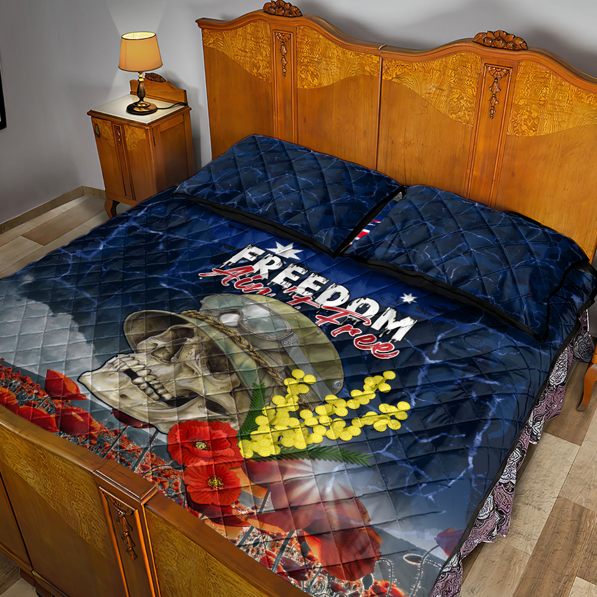 Australia ANZAC Day Quilt Bed Set Freedom Ain't Free LT05 - Vibe Hoodie Shop