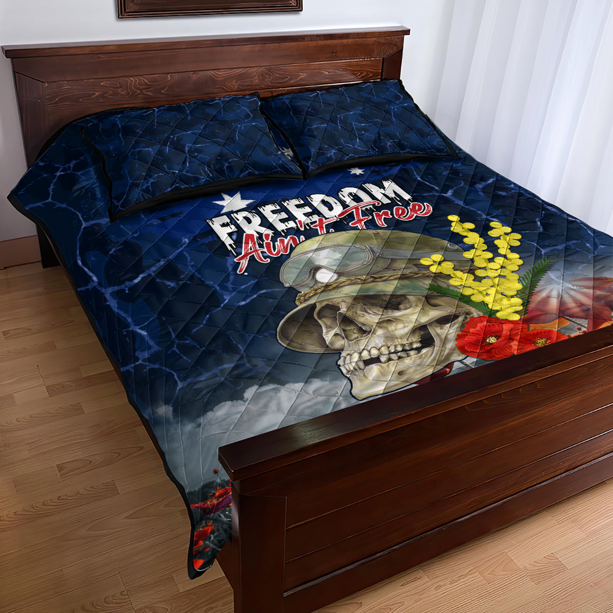 Australia ANZAC Day Quilt Bed Set Freedom Ain't Free LT05 - Vibe Hoodie Shop