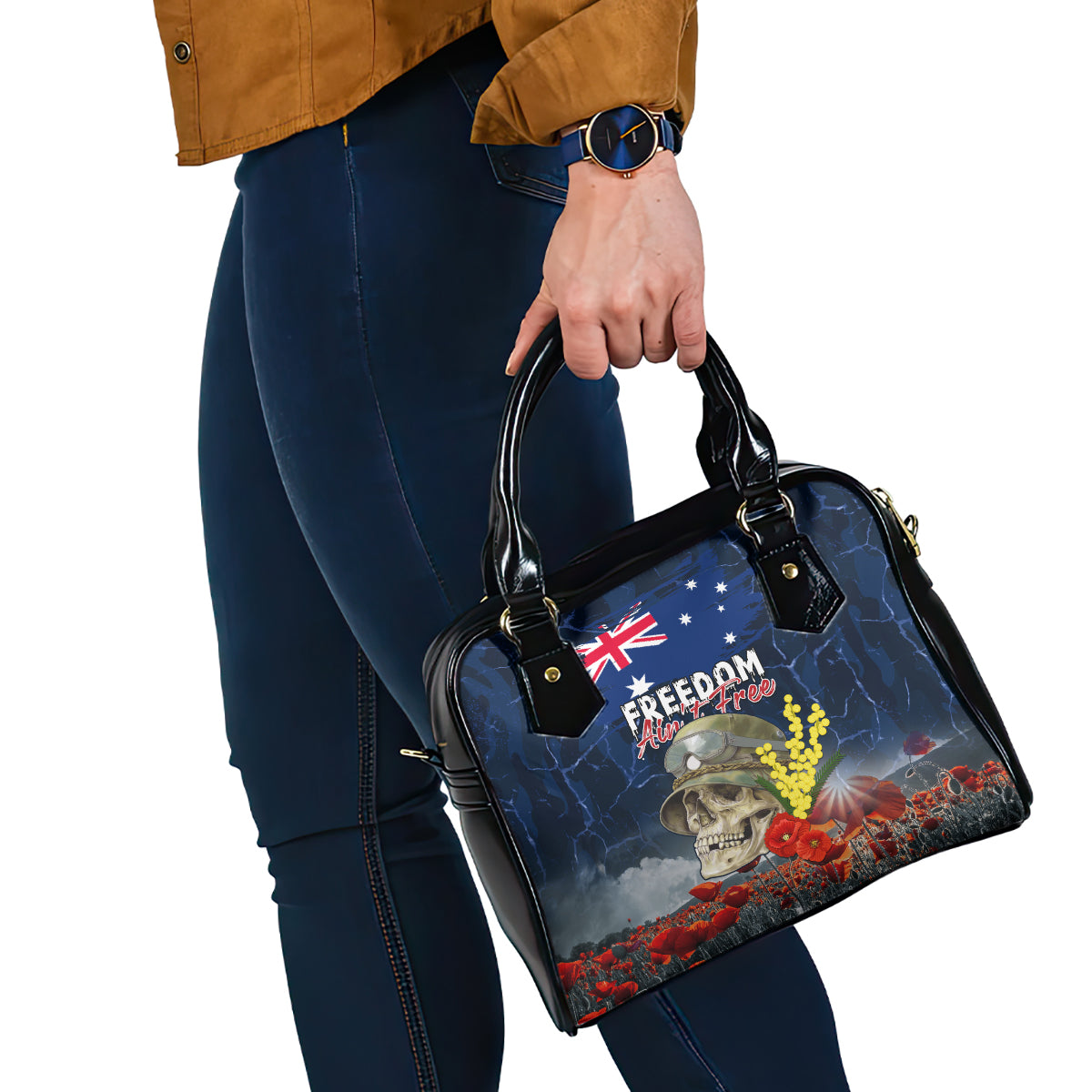 Australia ANZAC Day Shoulder Handbag Freedom Ain't Free LT05 - Vibe Hoodie Shop