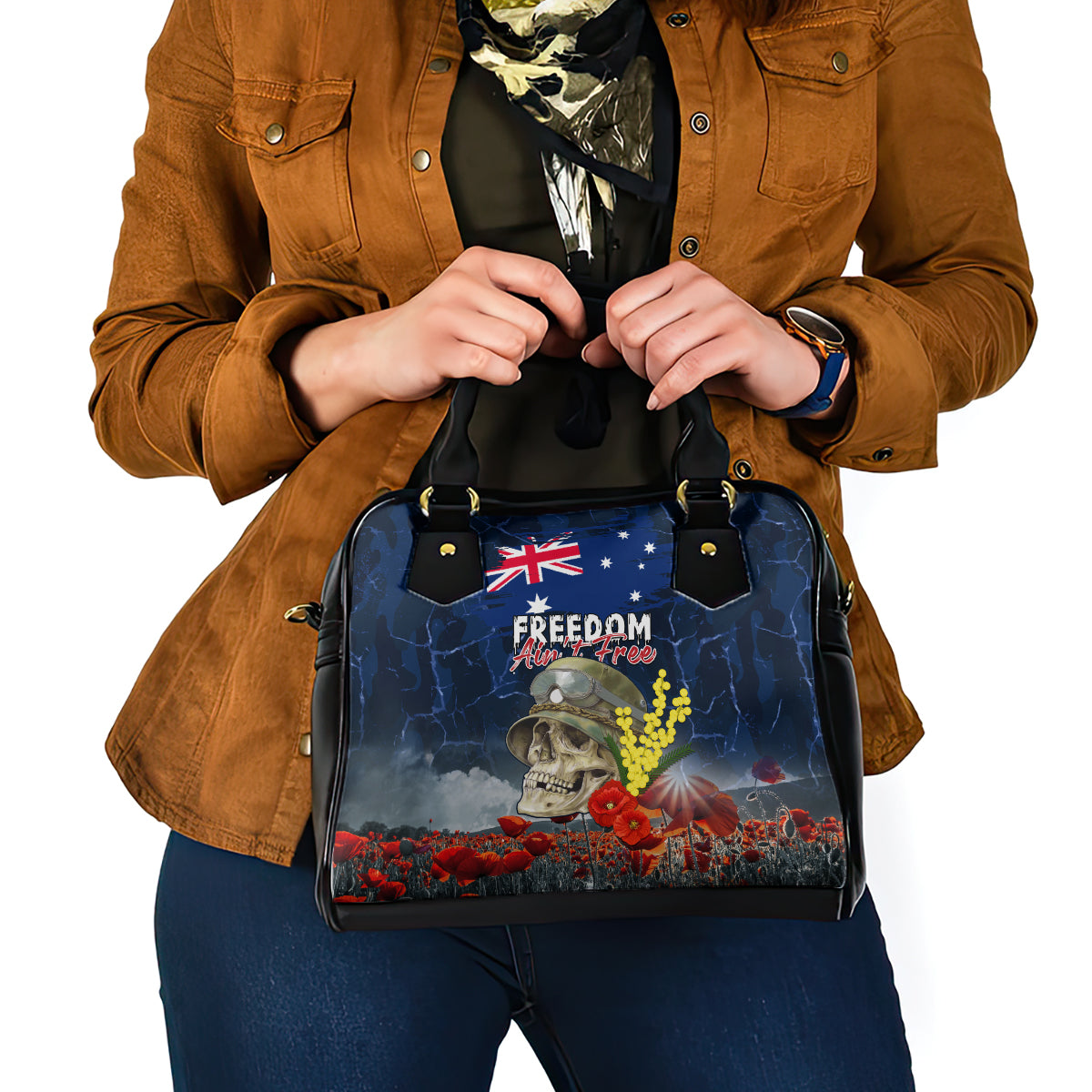 Australia ANZAC Day Shoulder Handbag Freedom Ain't Free LT05 - Vibe Hoodie Shop