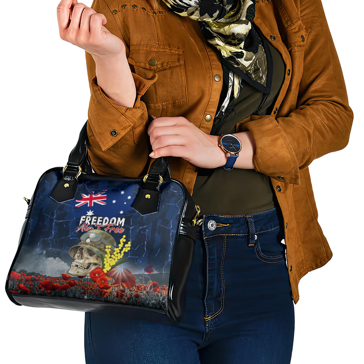 Australia ANZAC Day Shoulder Handbag Freedom Ain't Free LT05 - Vibe Hoodie Shop