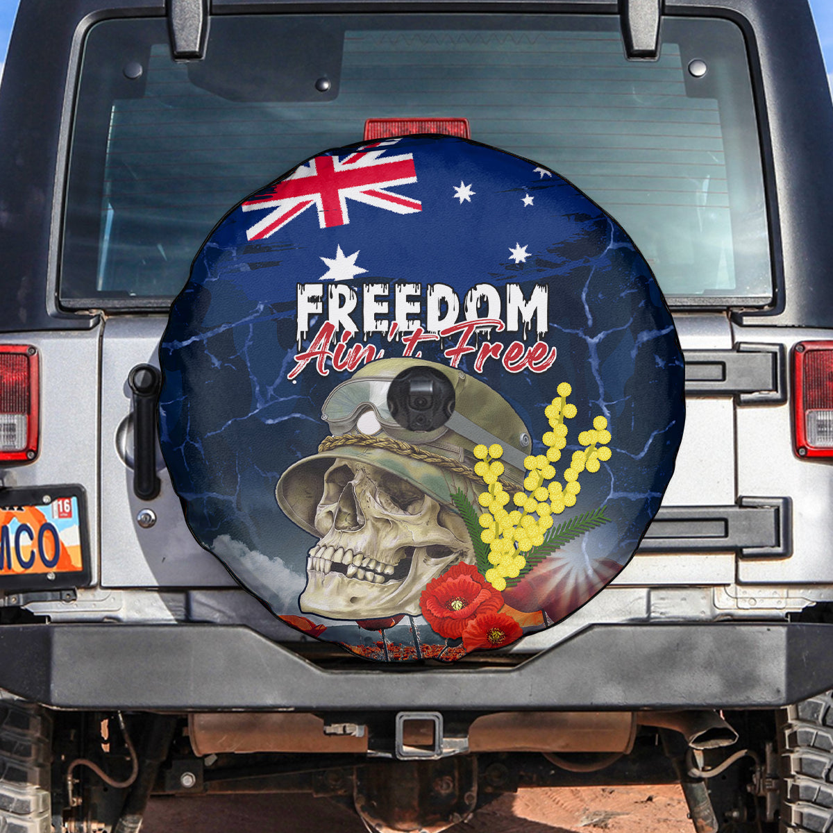 Australia ANZAC Day Spare Tire Cover Freedom Ain't Free LT05 - Vibe Hoodie Shop