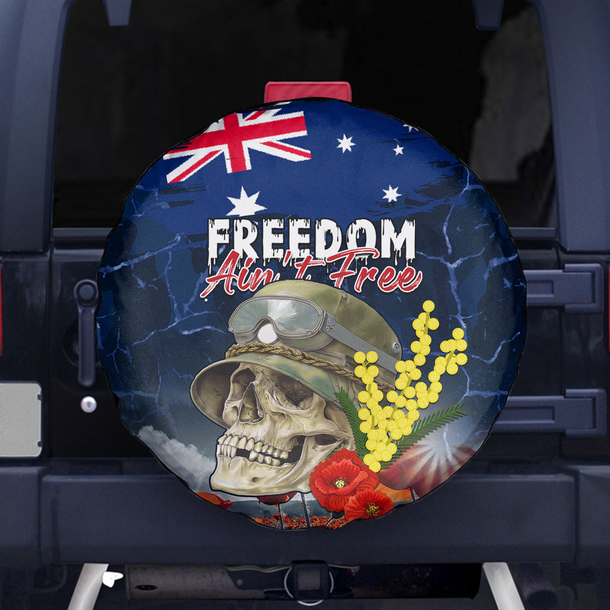 Australia ANZAC Day Spare Tire Cover Freedom Ain't Free LT05 - Vibe Hoodie Shop