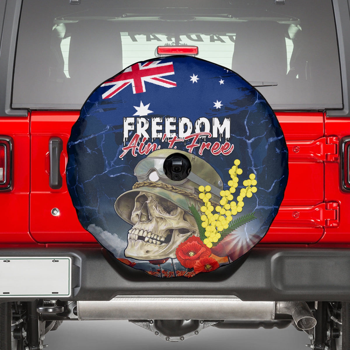 Australia ANZAC Day Spare Tire Cover Freedom Ain't Free LT05 - Vibe Hoodie Shop