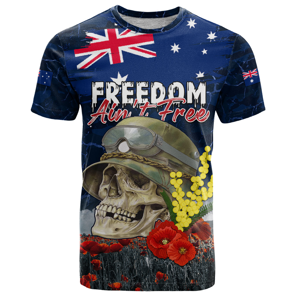 Australia ANZAC Day T Shirt Freedom Ain't Free LT05 - Vibe Hoodie Shop