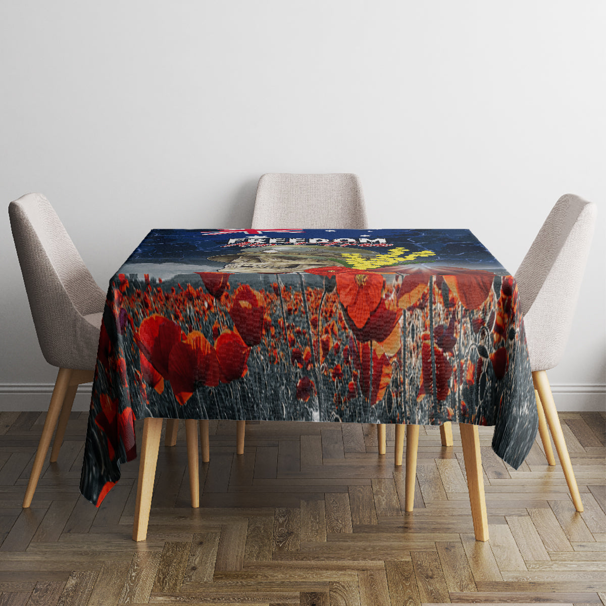 Australia ANZAC Day Tablecloth Freedom Ain't Free