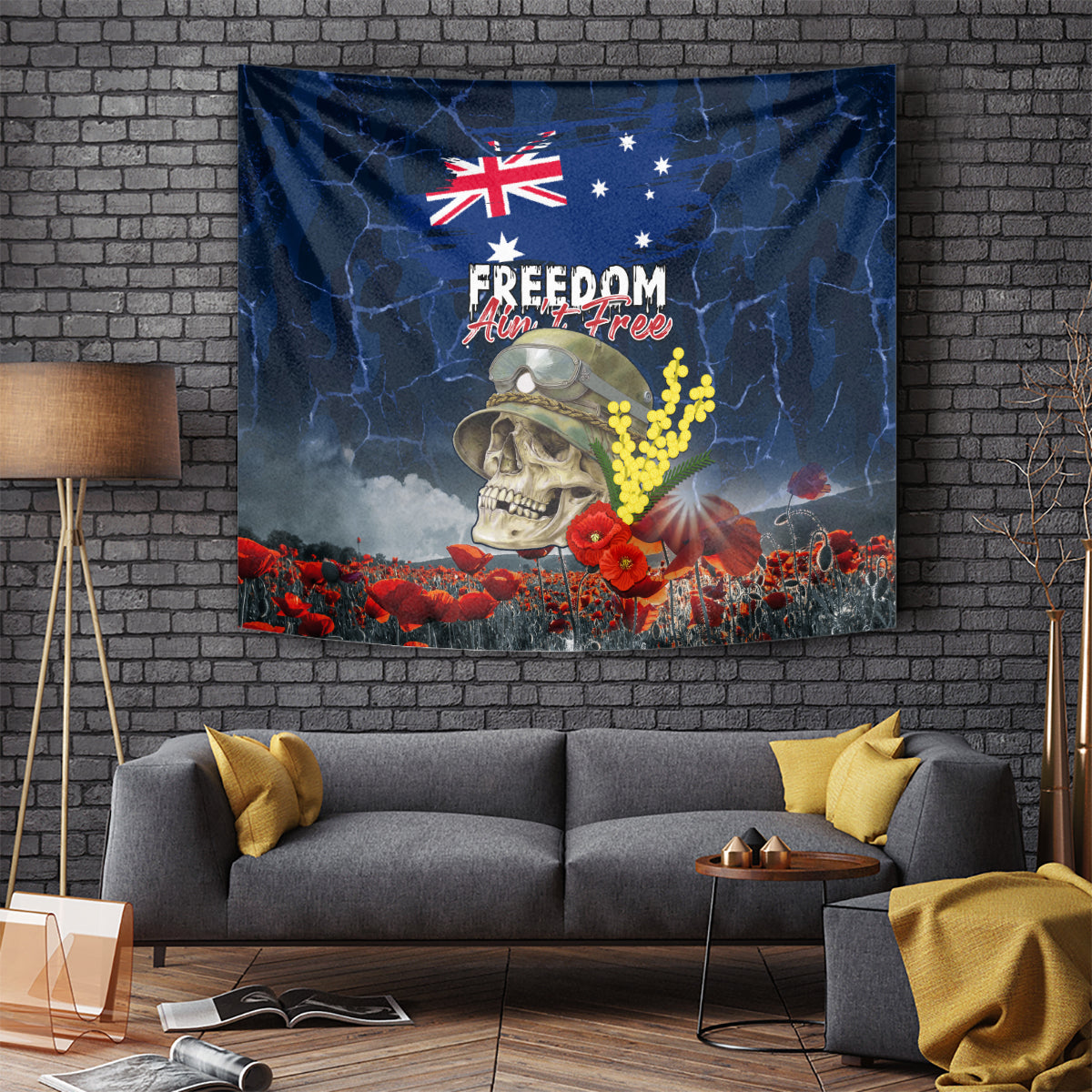 Australia ANZAC Day Tapestry Freedom Ain't Free LT05 - Vibe Hoodie Shop