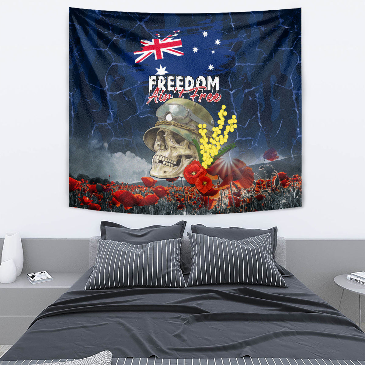 Australia ANZAC Day Tapestry Freedom Ain't Free LT05 - Vibe Hoodie Shop