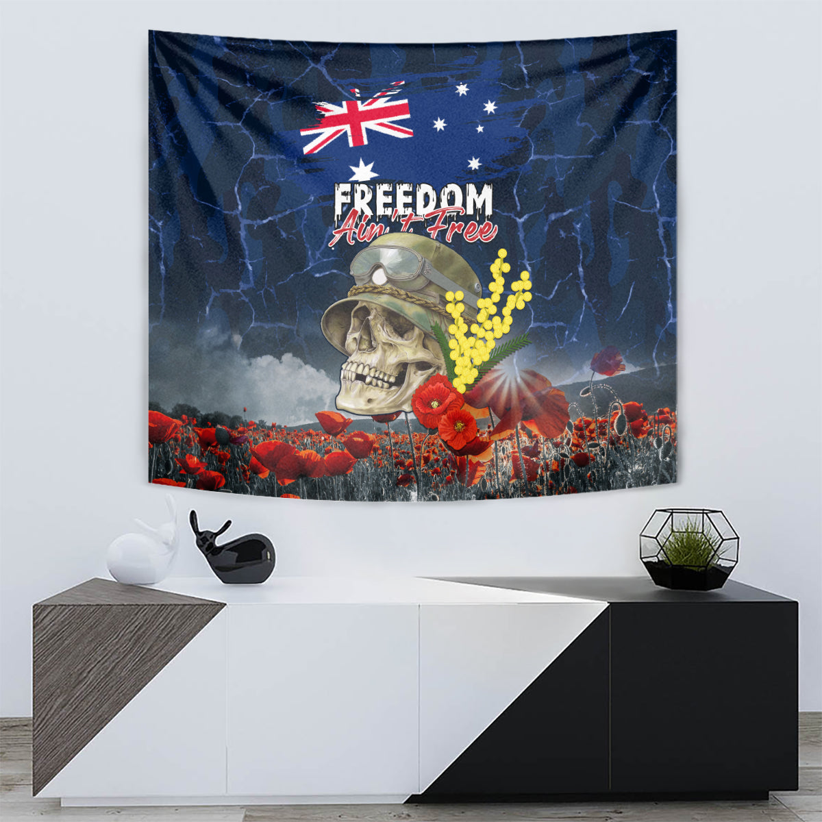 Australia ANZAC Day Tapestry Freedom Ain't Free LT05 - Vibe Hoodie Shop