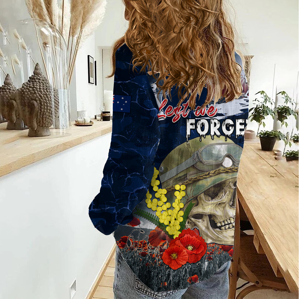 Australia ANZAC Day Women Casual Shirt Freedom Ain't Free LT05 - Vibe Hoodie Shop