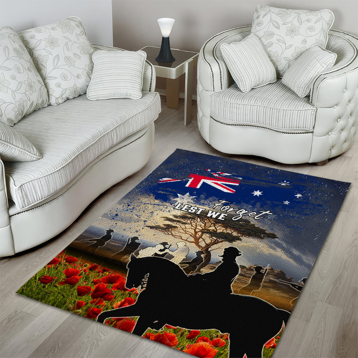 Australia ANZAC Day Area Rug The Lonesome Pine LT05 - Vibe Hoodie Shop