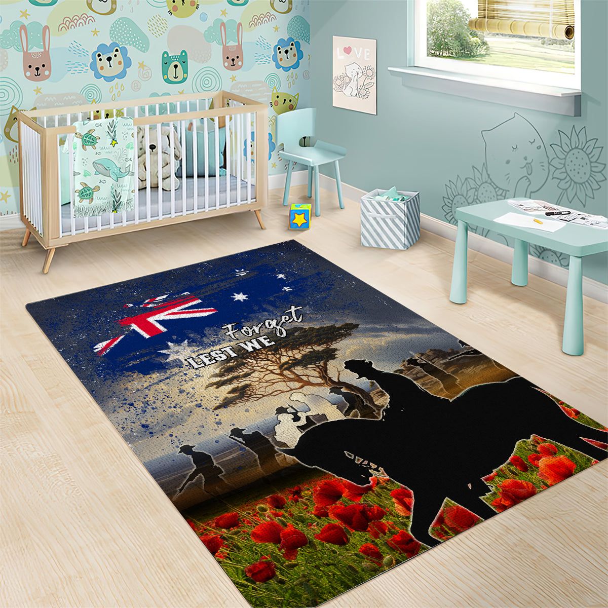 Australia ANZAC Day Area Rug The Lonesome Pine LT05 - Vibe Hoodie Shop