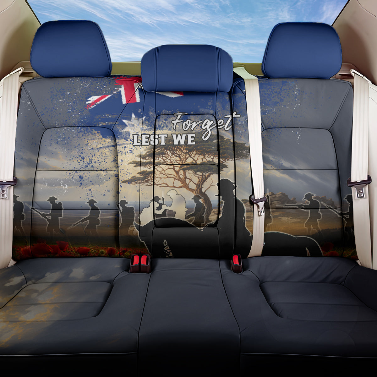 Australia ANZAC Day Back Car Seat Cover The Lonesome Pine LT05