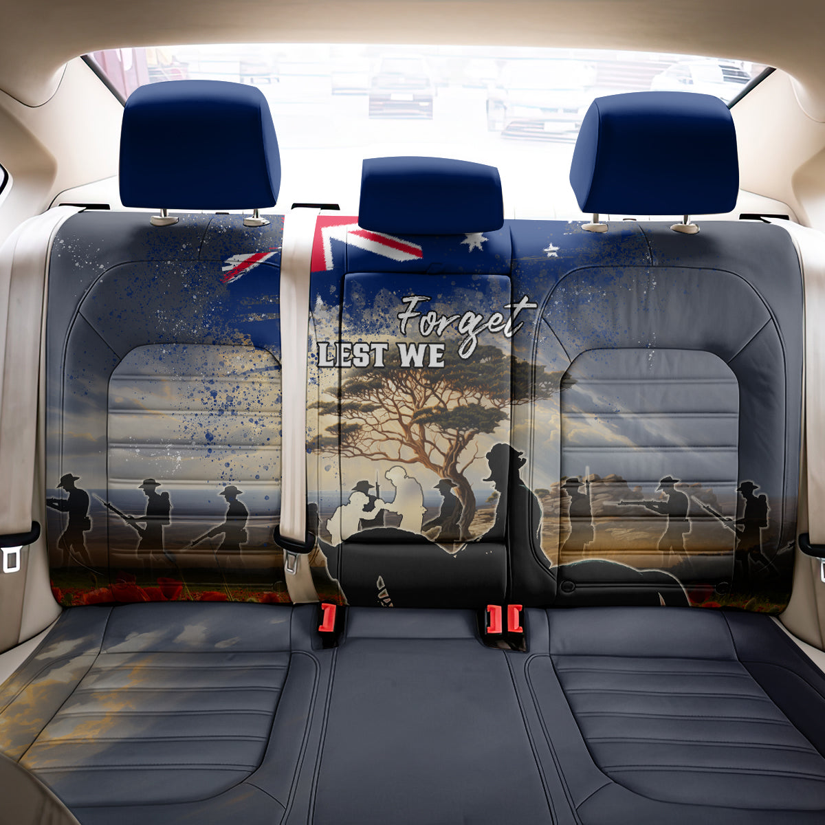 Australia ANZAC Day Back Car Seat Cover The Lonesome Pine LT05