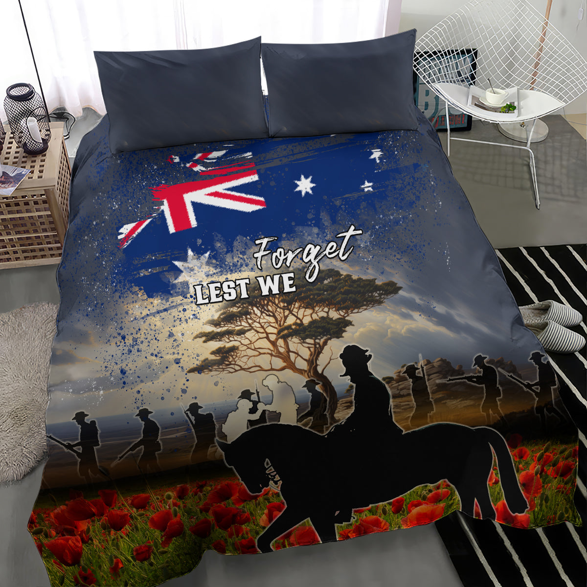 Australia ANZAC Day Bedding Set The Lonesome Pine LT05 - Vibe Hoodie Shop