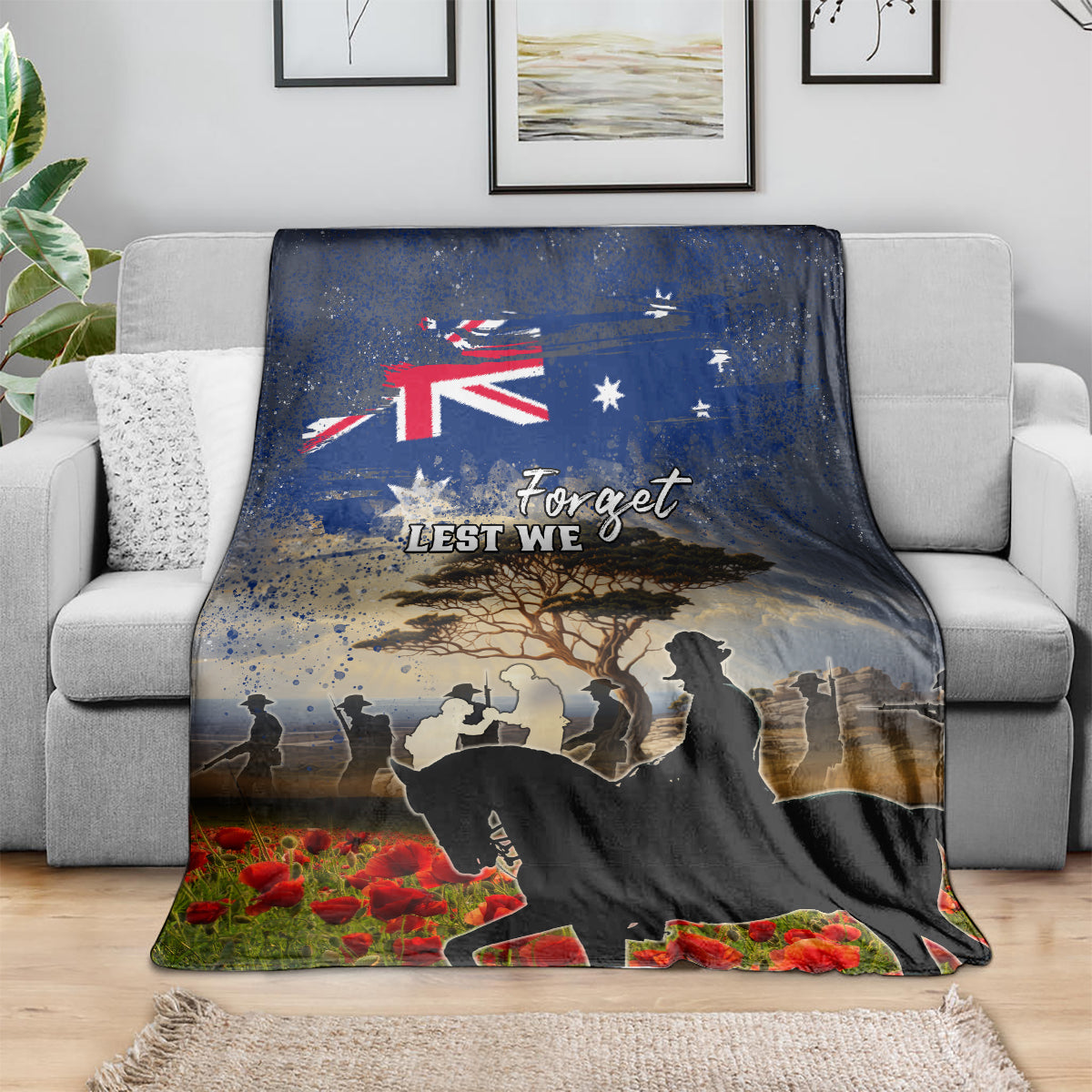 Australia ANZAC Day Blanket The Lonesome Pine LT05 - Vibe Hoodie Shop