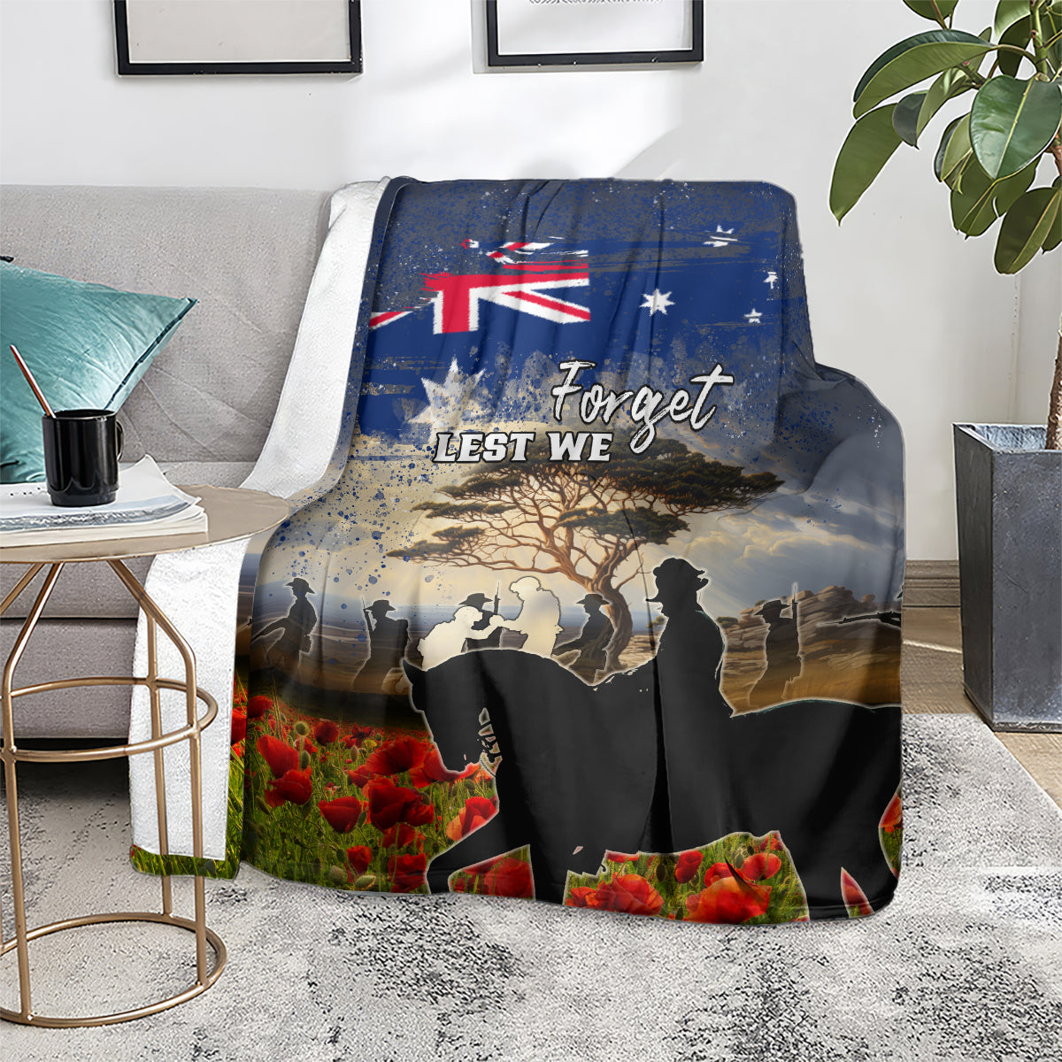 Australia ANZAC Day Blanket The Lonesome Pine LT05 - Vibe Hoodie Shop