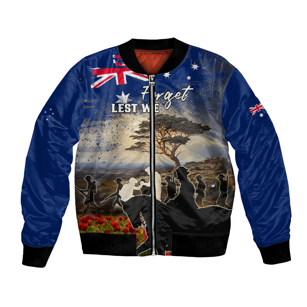 Australia ANZAC Day Bomber Jacket The Lonesome Pine LT05 - Vibe Hoodie Shop