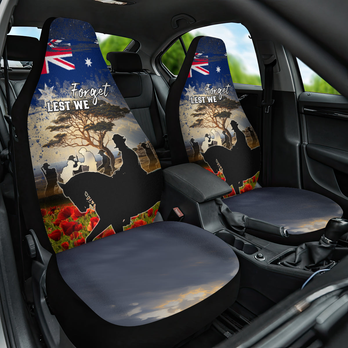 Australia ANZAC Day Car Seat Cover The Lonesome Pine LT05 - Vibe Hoodie Shop