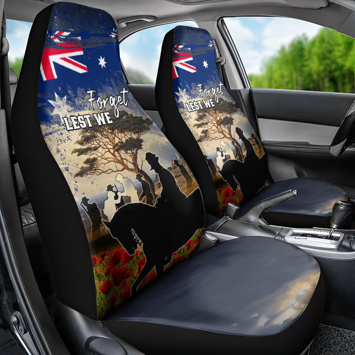 Australia ANZAC Day Car Seat Cover The Lonesome Pine LT05 - Vibe Hoodie Shop