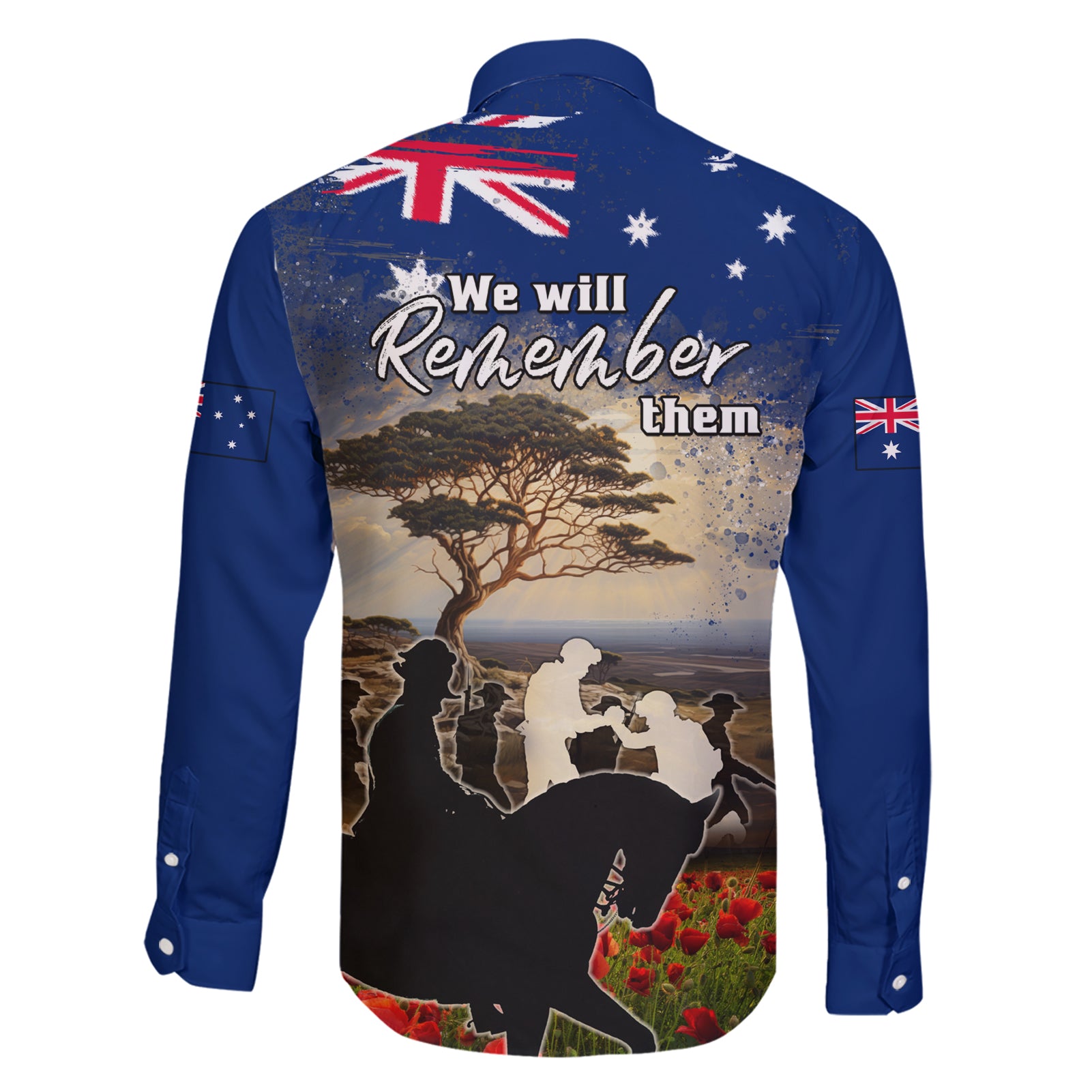 Australia ANZAC Day Family Matching Short Sleeve Bodycon Dress and Hawaiian Shirt The Lonesome Pine