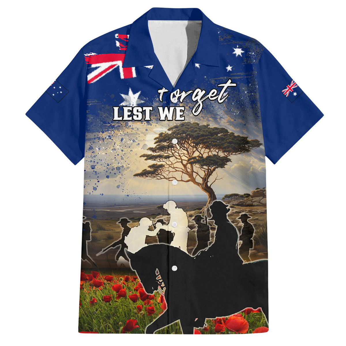 Australia ANZAC Day Family Matching Summer Maxi Dress and Hawaiian Shirt The Lonesome Pine