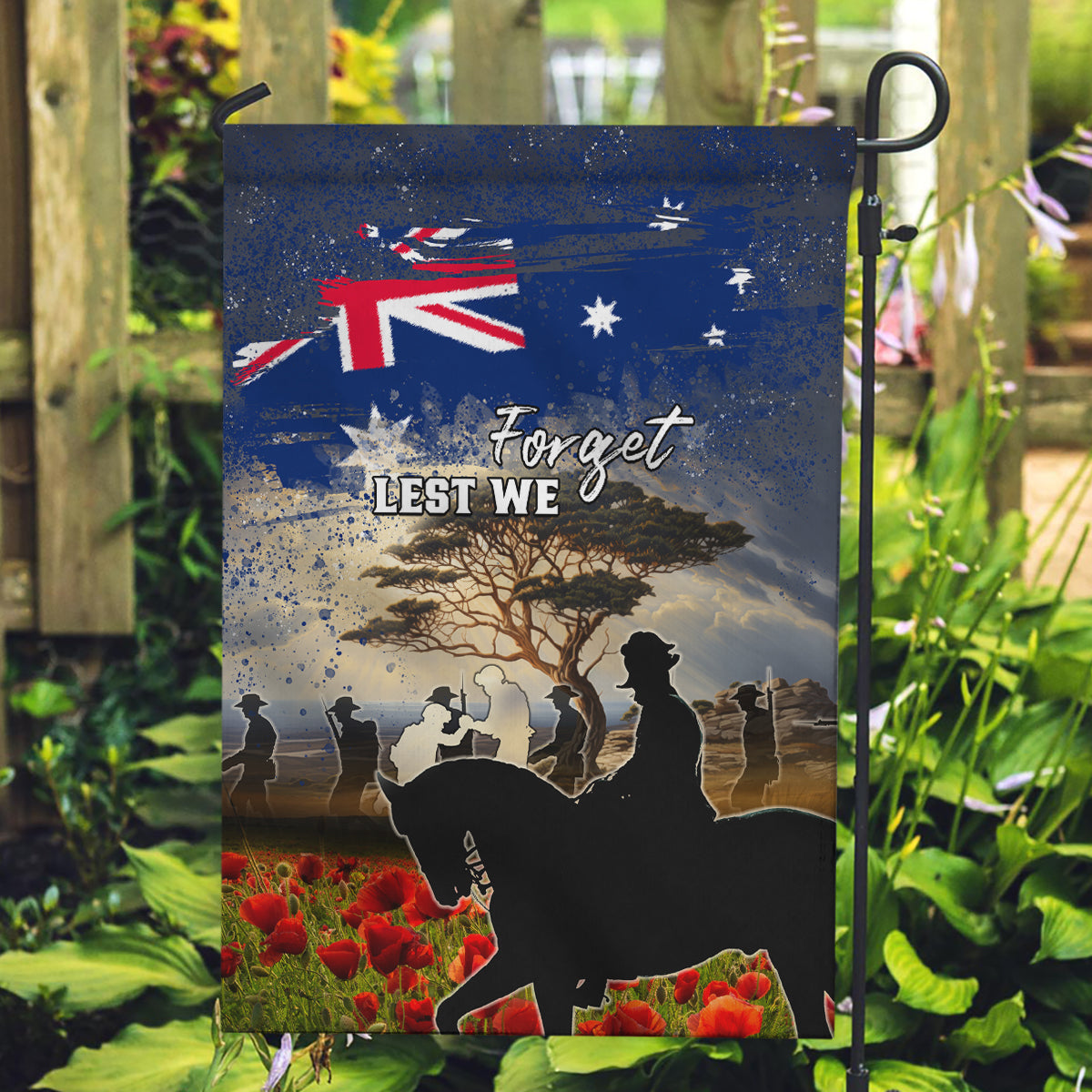 Australia ANZAC Day Garden Flag The Lonesome Pine LT05 - Vibe Hoodie Shop