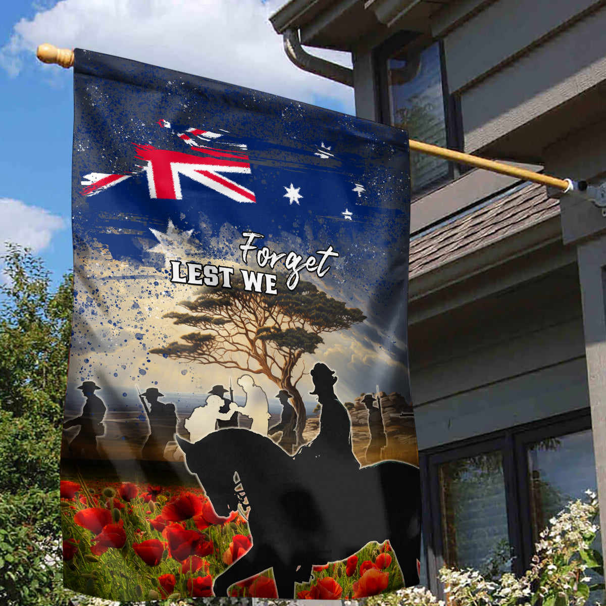 Australia ANZAC Day Garden Flag The Lonesome Pine LT05 - Vibe Hoodie Shop