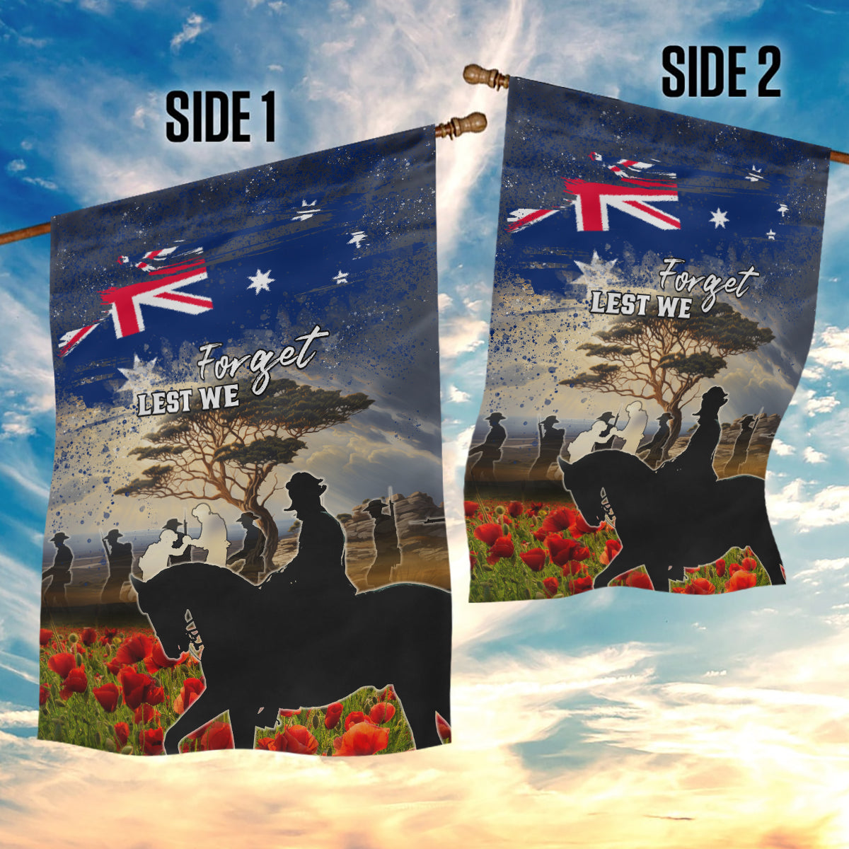 Australia ANZAC Day Garden Flag The Lonesome Pine LT05 - Vibe Hoodie Shop