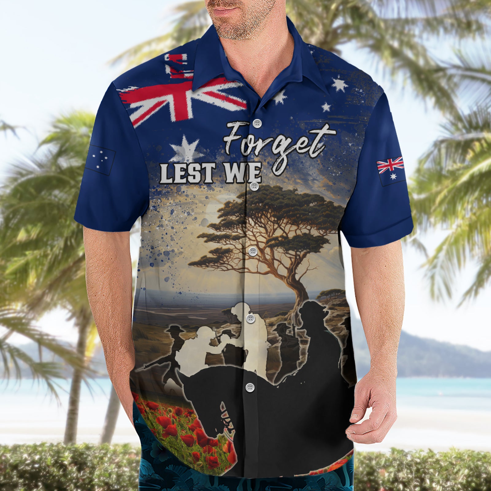 Australia ANZAC Day Hawaiian Shirt The Lonesome Pine LT05 - Vibe Hoodie Shop