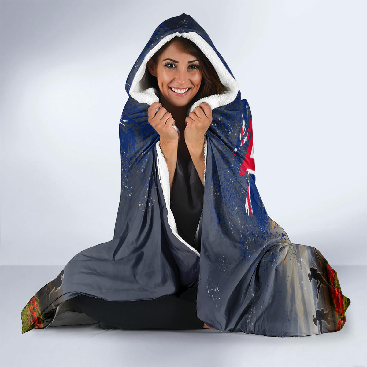 Australia ANZAC Day Hooded Blanket The Lonesome Pine