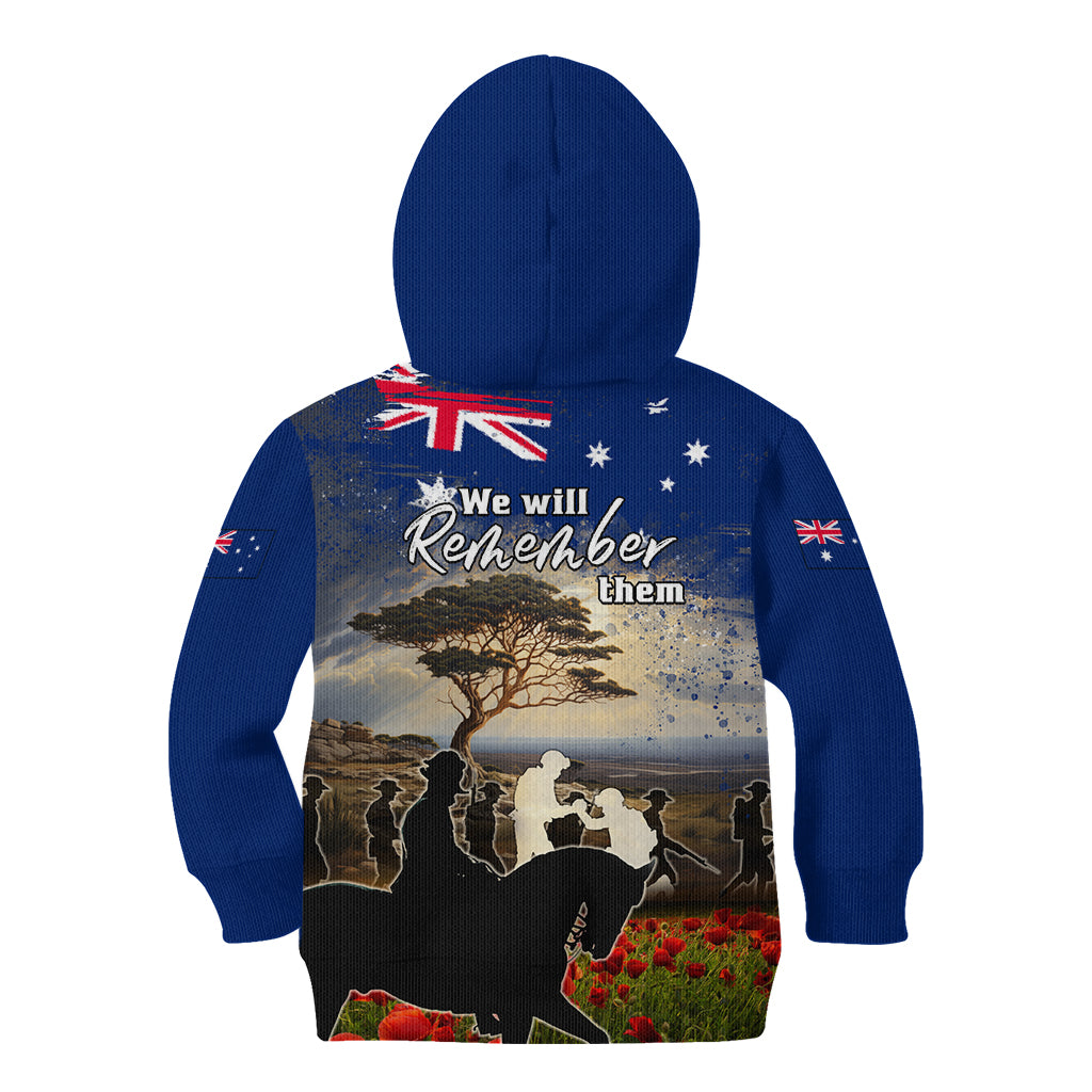 Australia ANZAC Day Kid Hoodie The Lonesome Pine LT05 - Vibe Hoodie Shop