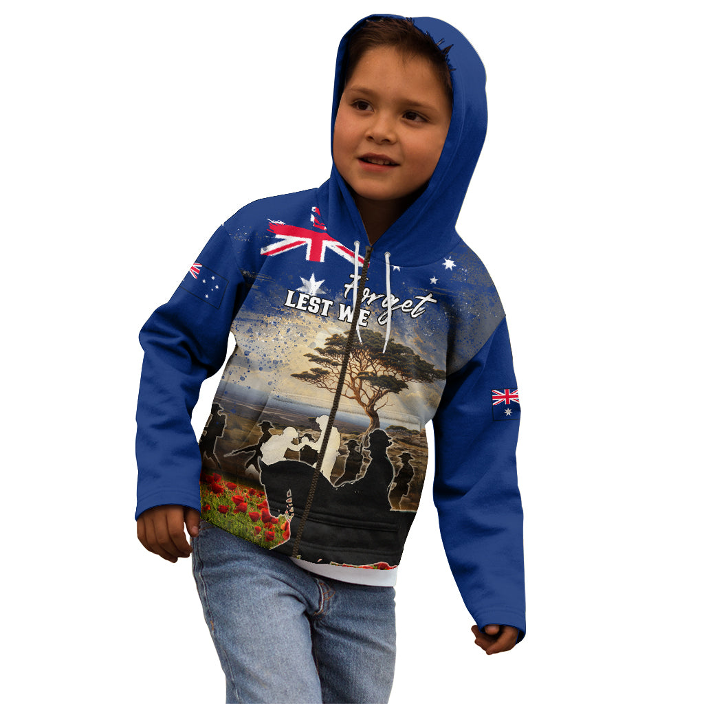 Australia ANZAC Day Kid Hoodie The Lonesome Pine LT05 - Vibe Hoodie Shop