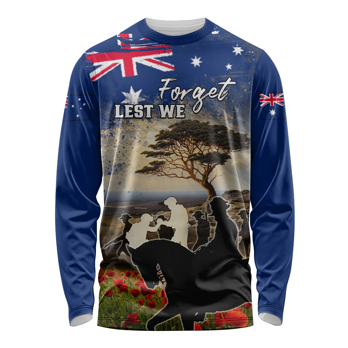 Australia ANZAC Day Long Sleeve Shirt The Lonesome Pine LT05 - Vibe Hoodie Shop