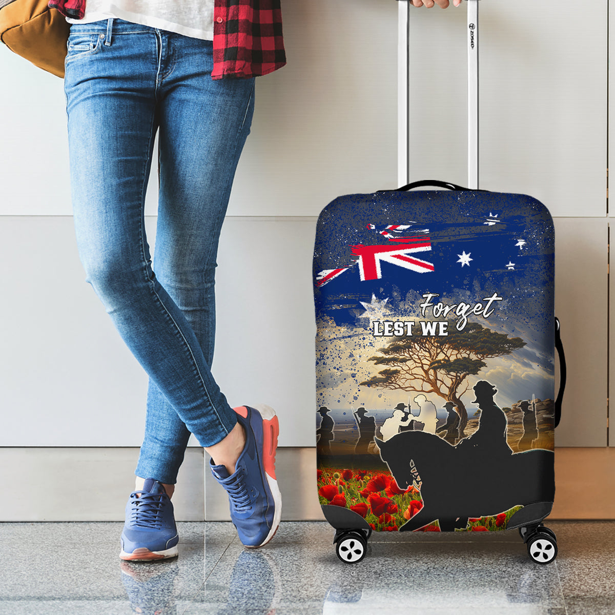 Australia ANZAC Day Luggage Cover The Lonesome Pine LT05 - Vibe Hoodie Shop